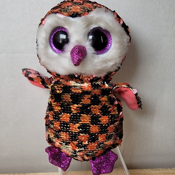 Ty Flippables 'Checks' Owl 6" NWT - Picture 5 of 6